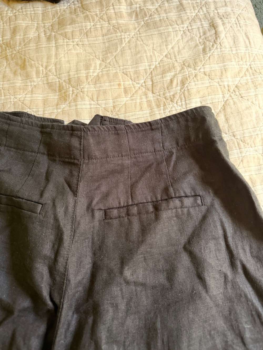 NWOT Madewell Black Linen Trouser Shorts - Picture 6 of 6